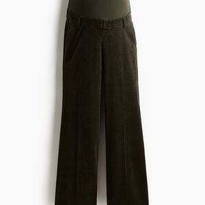 H&M Olive Green Wide Leg Corduroy Pants
